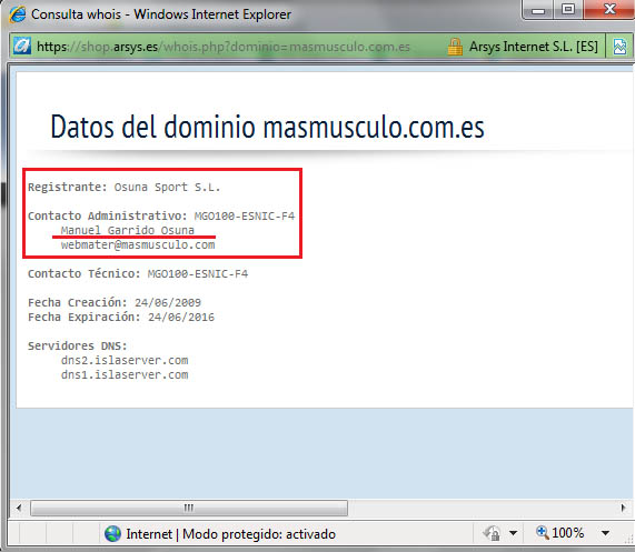 Datos dominio Masmusculo.com.es