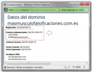 Dominio masmusculofalsificaciones.com.es