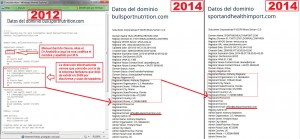 datos dominio bullsportnutrition 2012 vs 2014 cambiados por Masmusculo al destapar su fraude