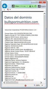 Datos Dominio Bullsportnutrition (2014)